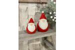 Red Plump Ceramic Santa