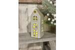 Small Rustic Glazed Ceramic House T-Light Holder