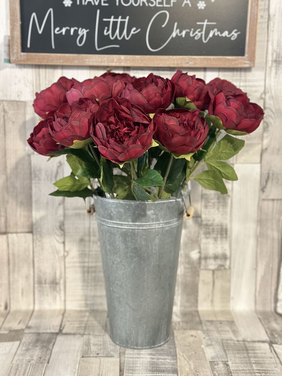 Deep Red Audrey Peony Stem