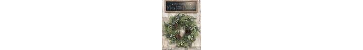 Eucalyptus, White Berry &amp; Pinecone Woodland Forest Wreath