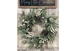 Winter Foliage, White Berry & Pine Cone Winter Whispers Wreath
