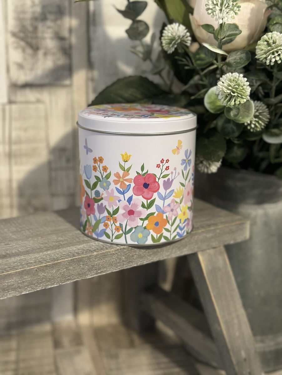 Pastel Flowers Chocolate Tin