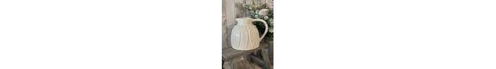Iona Beaded Embossed Ceramic Jug