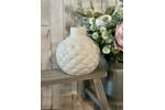 Mila Embossed Fan Ceramic Vase