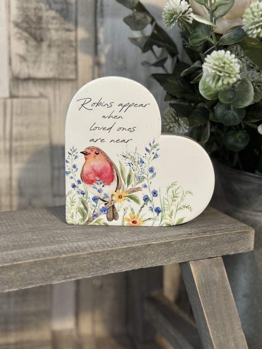 Robins Appear Ceramic Heart Robins Appear Ceramic Heart