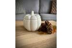 White Ceramic Pumpkin Storage Pot Small