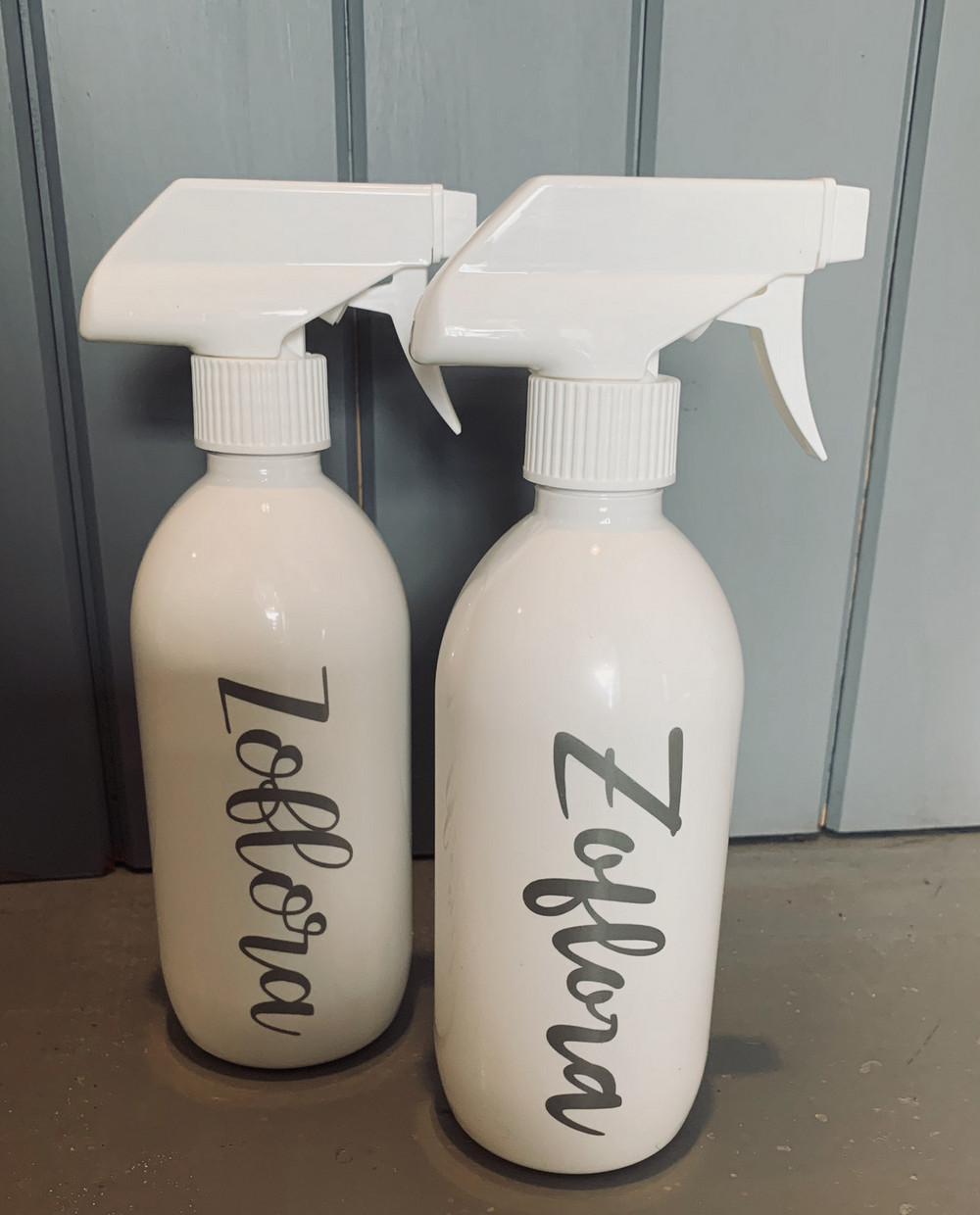 Personalised spray bottle. Shop So Sophie
