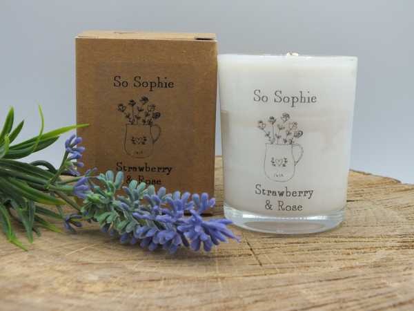 Strawberry & Rose Small Candle