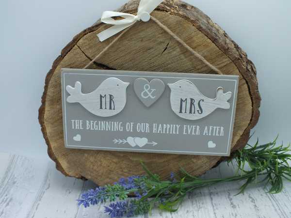 Happily Ever After Bird Plaque