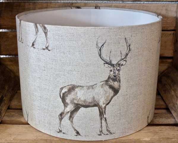 Beige Large Stag Lampshade 30cm