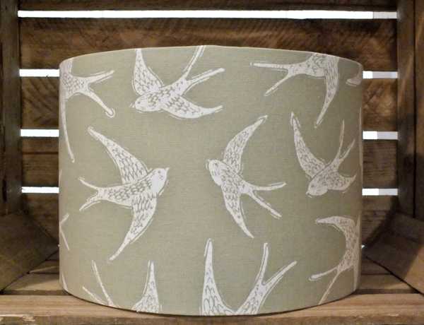 Pale Sage Green Swallow Lampshade 30cm 