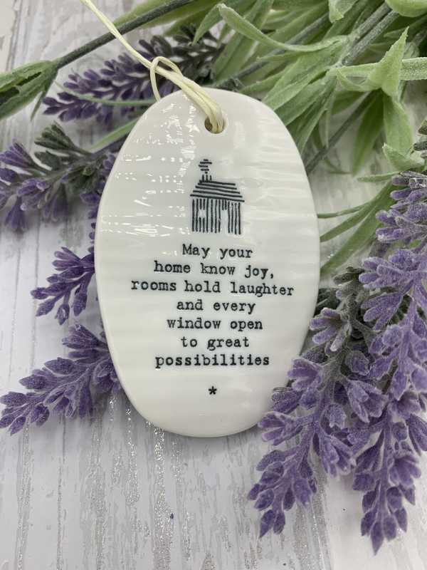 May your home porcelain hanging oval plaque 