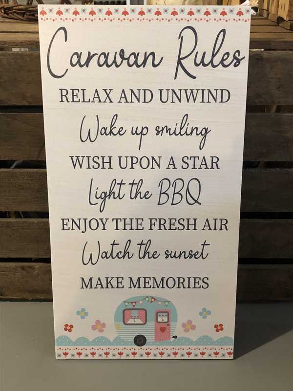 Caravan rules large plaque Shop So Sophie