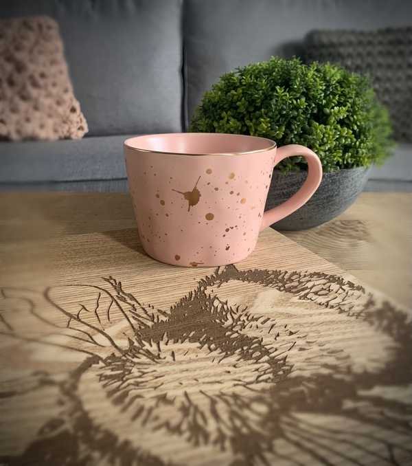 Pink Artisan Ceramic Splash Mug