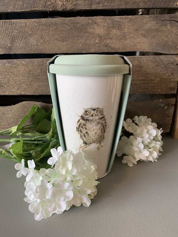 Owl travel mug