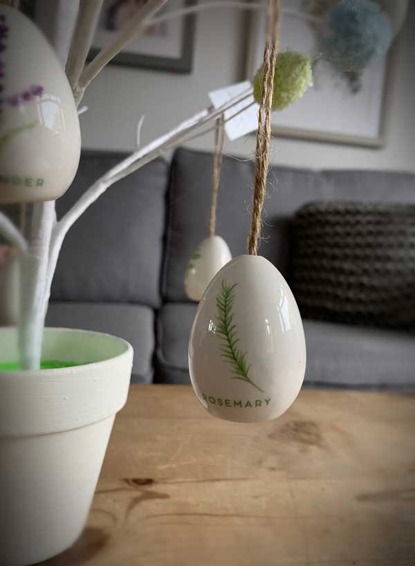 Rosemary Ceramic Hanging Egg