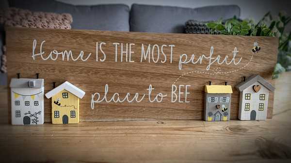 Home Is Bee 3D Plaque