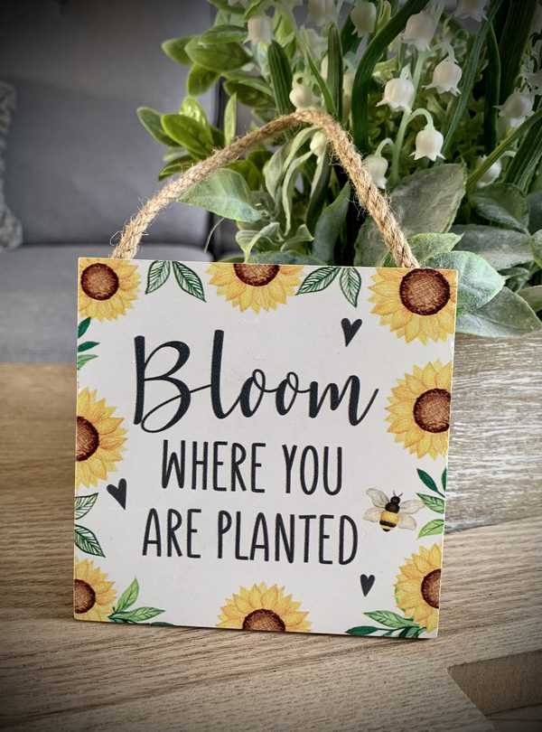 Bloom Small Wooden Plaque