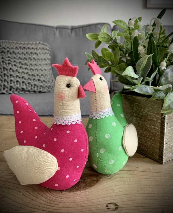 Fabric Sitting hens