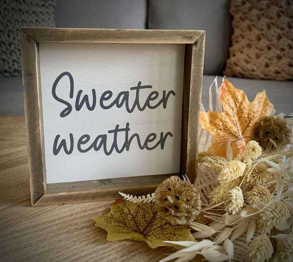Sweater Weather Autumnal Plaque