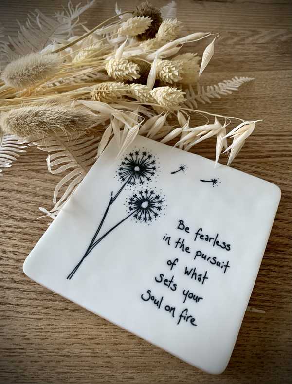 Be Fearless Porcelain Coaster 