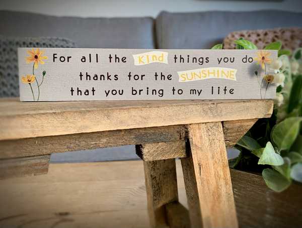 Kind Things Plaque