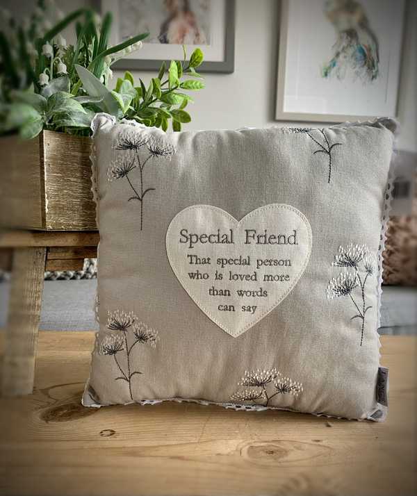 Special Friend Cow Parsley Cushion
