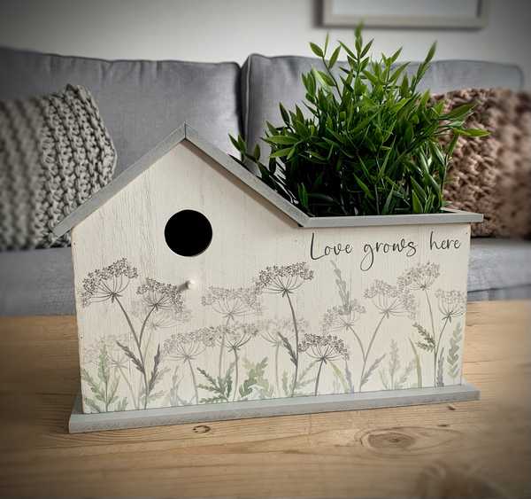 Love Grows Here House Planter