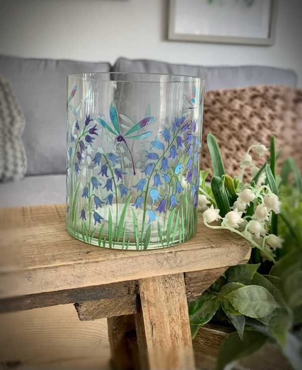 Bluebell & Dragonfly Candle Holder