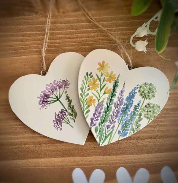 Purple Spring Flower Heart