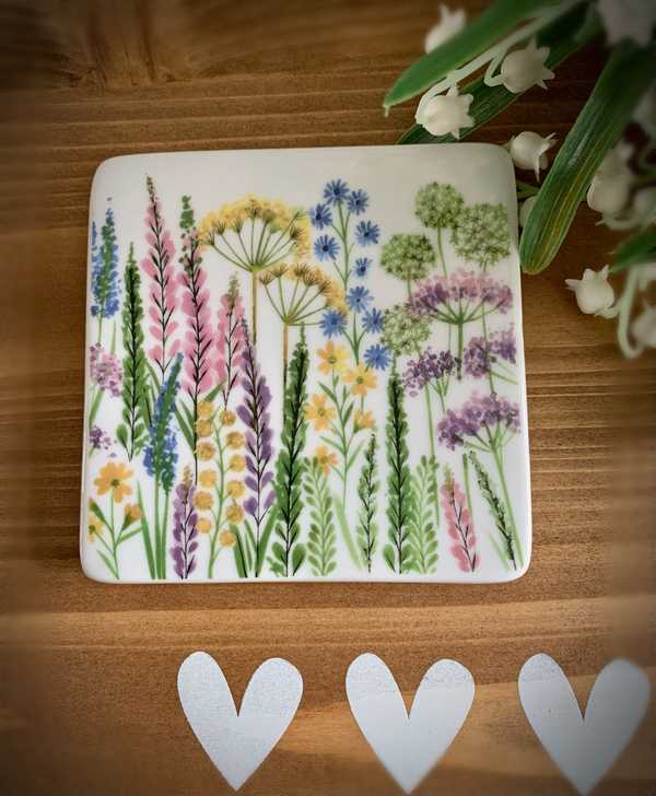 Spring Meadow Ceramic Coaster