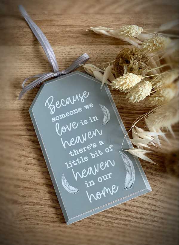 Someone We Love Feather Tag Plaque
