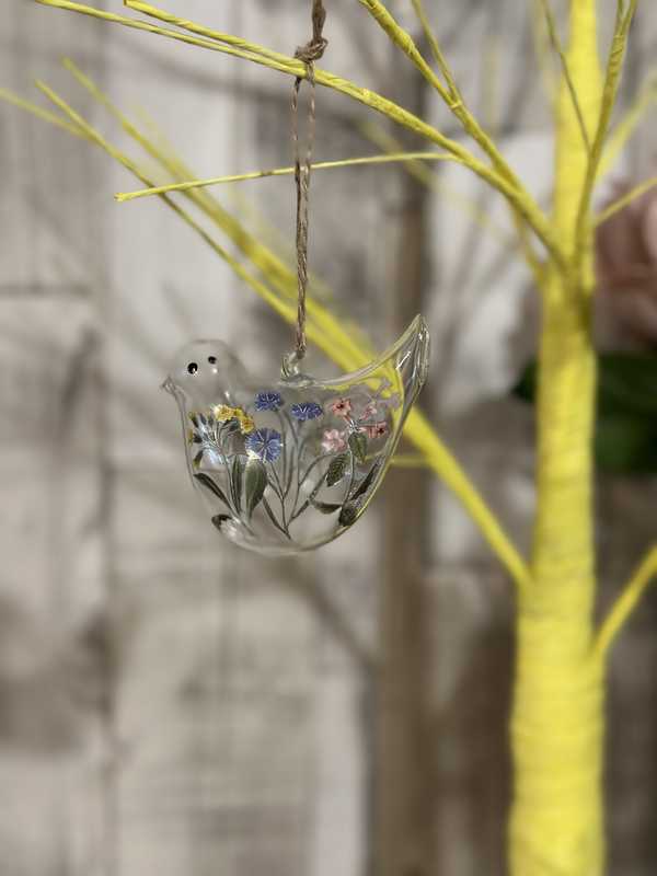 Primavera Glass Hanging Bird
