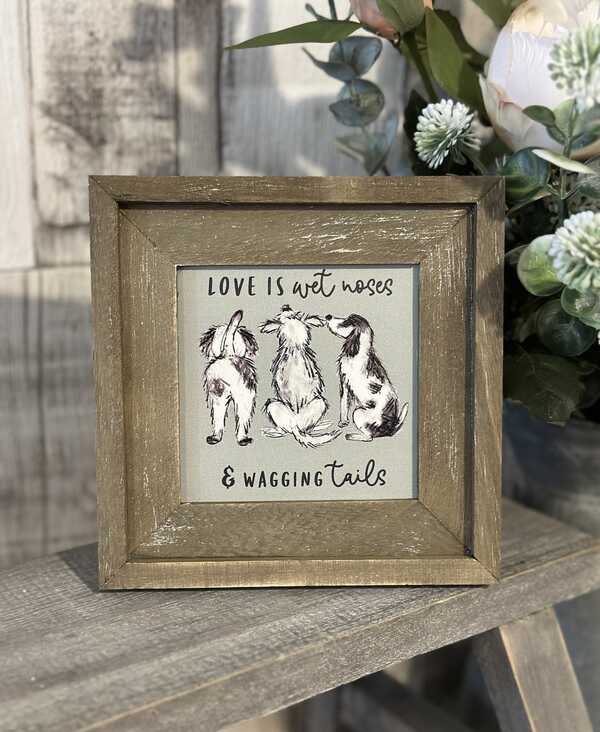 Love Is Dog Plaque