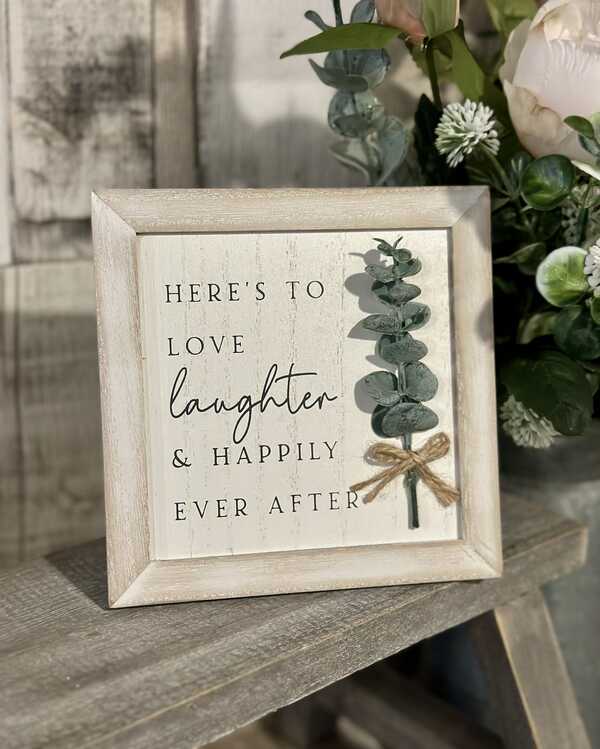 Here's To Love Foliage Plaque
