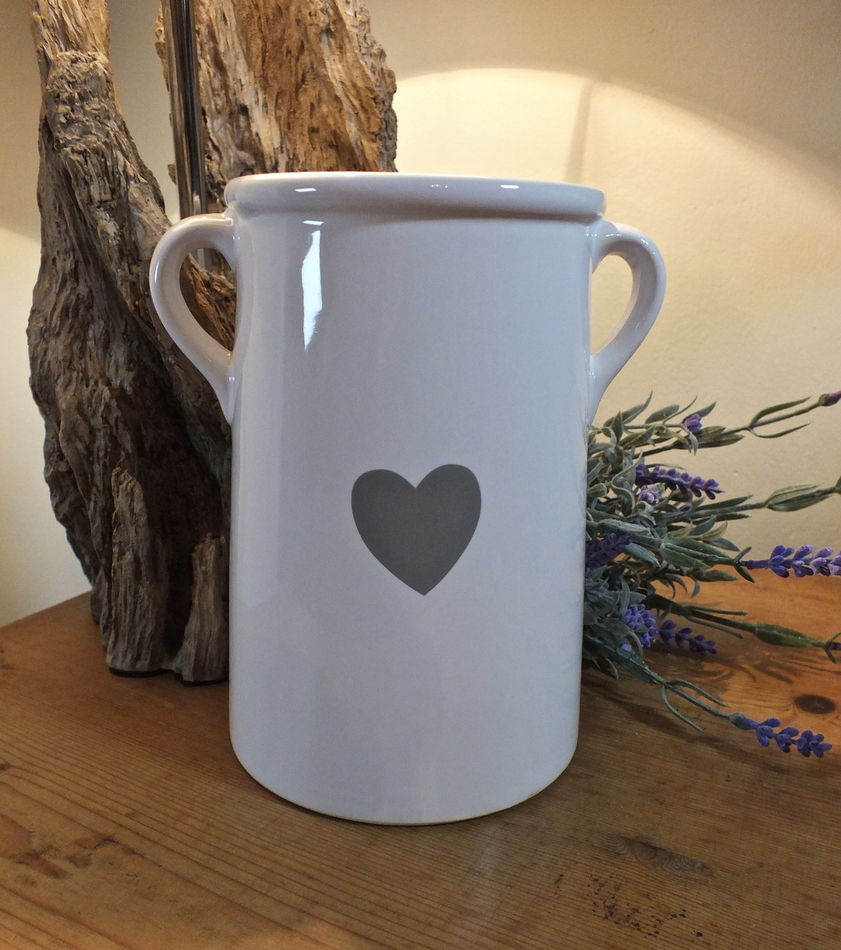 White Heart Pot With Ears Large Shop So Sophie
