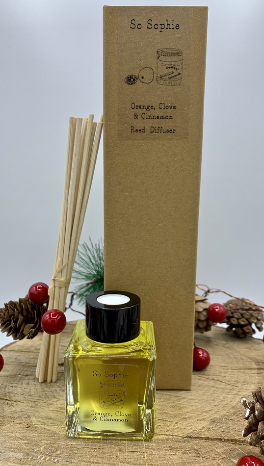 Orange, Clove & Cinnamon Reed Diffuser Shop So Sophie